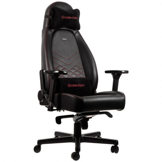 Noblechairs Icon Chaise rembourrée Noir/Rouge