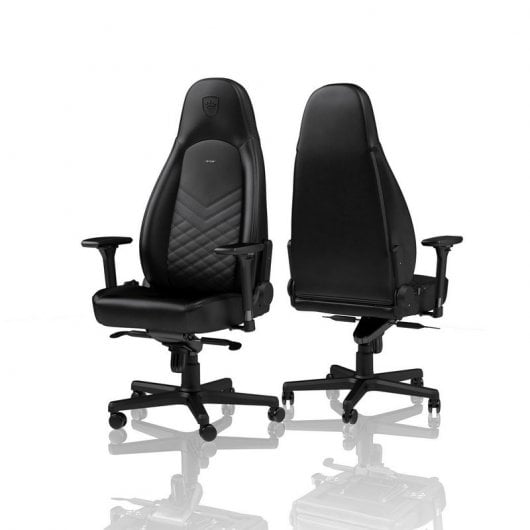 Nobelchairs Icon gepolsterter Stuhl Schwarz