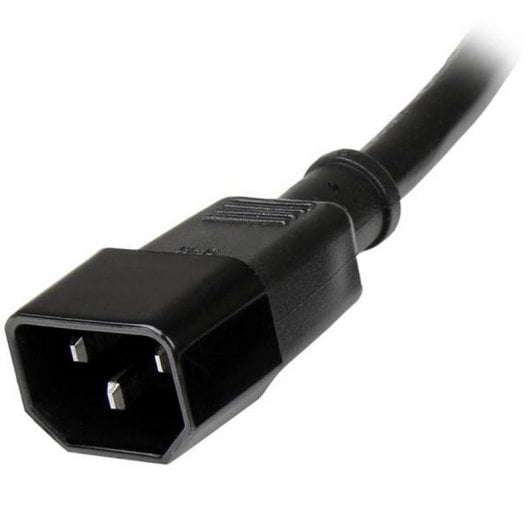 StarTech.com Cavo Prolunga di Alimentazione da 1m, Prolunga Elettrica AC per Computer/Stampante/Monitor da C14 a C13, 10A-125V, 18AWG, Omologato UL