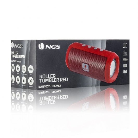 NGS Roller Tumbler Altavoz Bluetooth Rojo