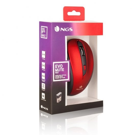 NGS Evo Mute mouse Mano destra RF Wireless Ottico 1600 DPI