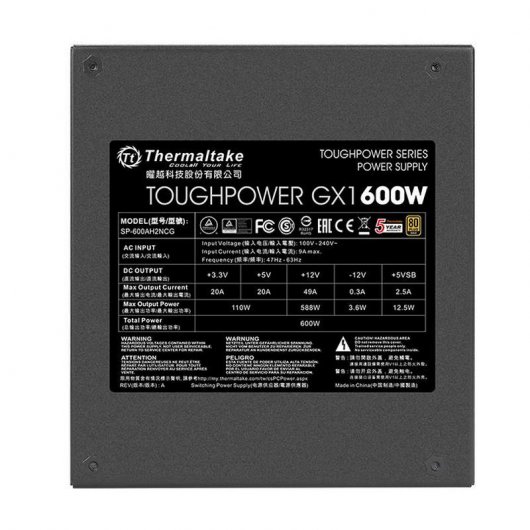 Thermaltake Toughpower GX1 600W 80 Plus Gold