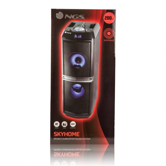 NGS Skyhome Altavoz Bluetooth Doble Subwoofer 200W