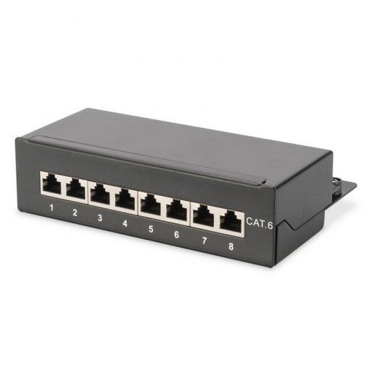 Digitus Panel de Parcheo 8 Puertos Cat6 Clase E Apantallado