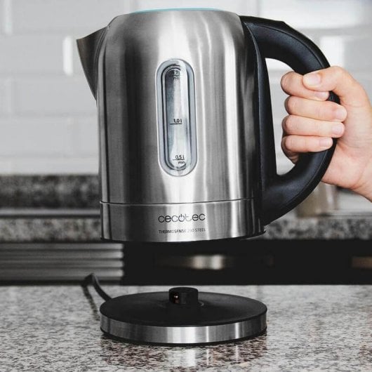 Elektrischer Wasserkocher Cecotec ThermoSense 290 Steel 1,7L 2200W Edelstahl Temperaturwahl