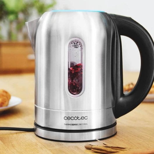 Elektrischer Wasserkocher Cecotec ThermoSense 290 Steel 1,7L 2200W Edelstahl Temperaturwahl