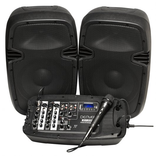 Denver DJ-200 Altavoces con Mezclador DJ