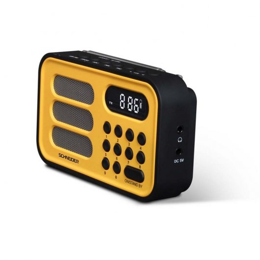 Schneider Handy Mini Rádio Digital Amarelo