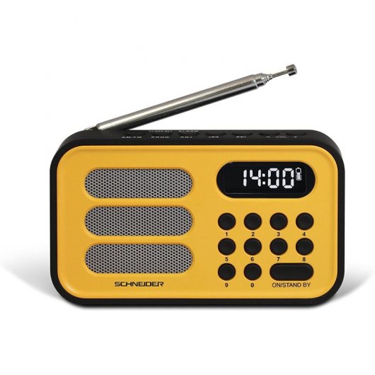 Schneider Handy Mini Rádio Digital Amarelo