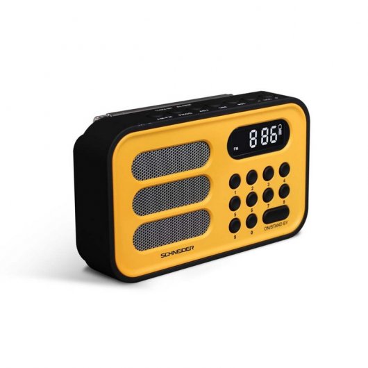 Schneider Handy Mini Rádio Digital Amarelo