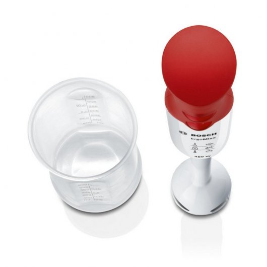 Bosch ErgoMixx MSM64010 Batidora de Inmersión 450W Rojo + Vaso