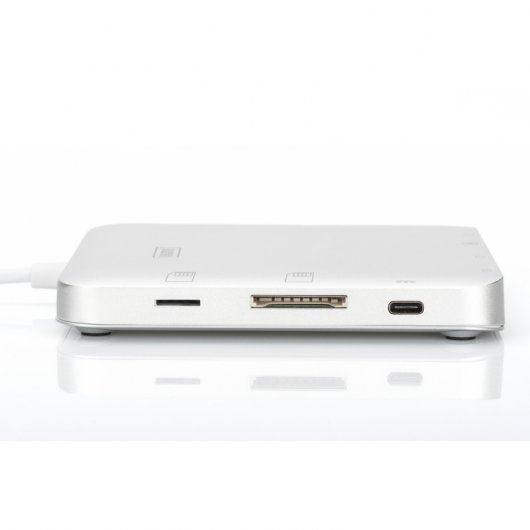 Digitus Dockstation USB-C para HDMI/Mini DisplayPort/VGA/USB 3.0/Jack/RJ-45/Micro SD/SDHC/SDXC/MMC