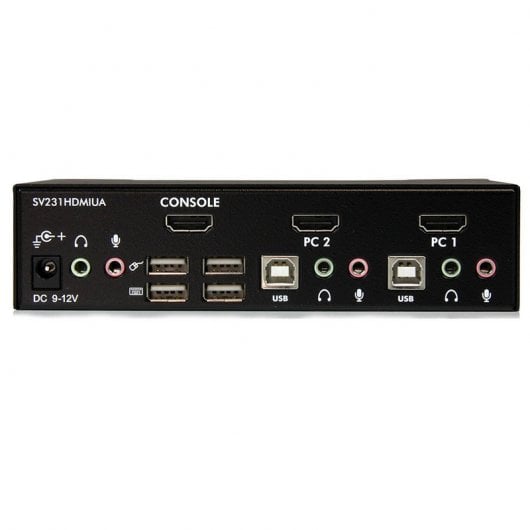 Startech Conmutador Switch KVM 2x HDMI + Hub USB