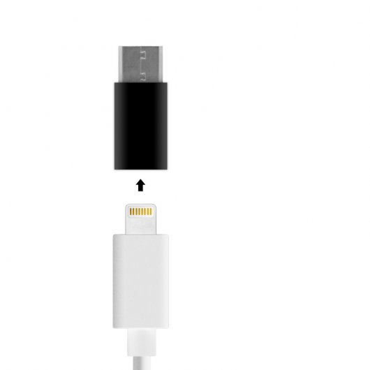 Unotec Adaptador 8Pin a USB-C Negro