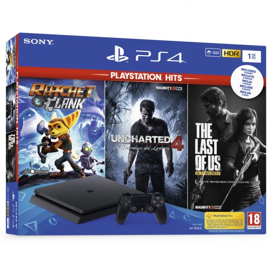 Sony PlayStation 4 Slim 1Tb + Pack Playstation Hits