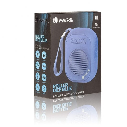 NGS Roller Dice Altavoz Portátil Bluetooth 3W Azul
