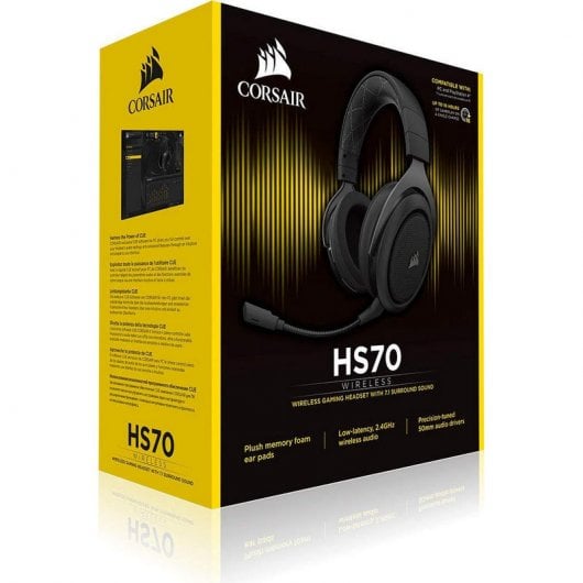 Corsair HS70 Auriculares Wireless Gaming Carbon