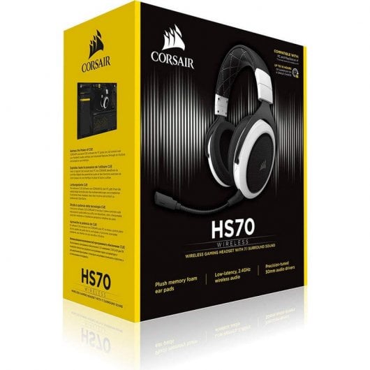 Corsair HS70 Auriculares Wireless Gaming Blancos