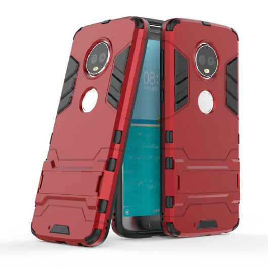 German Tech Cool Shield Funda Roja para Motorola Moto G6 Plus