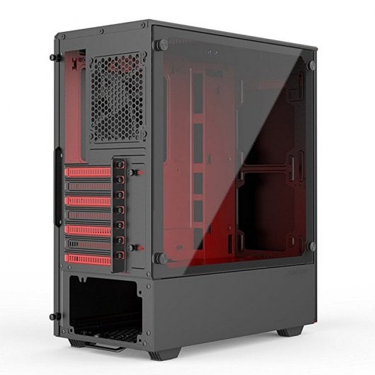 Phanteks Eclipse P300 Vidro Temperado USB 3.0 Preta/Vermelha