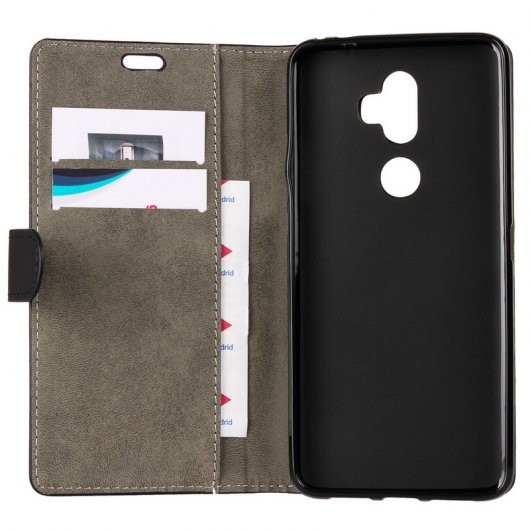 German Tech Funda Libro Negra para Alcatel 3V