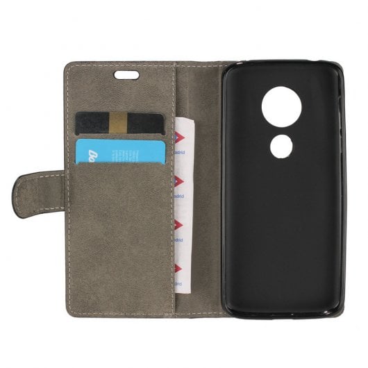 German Tech Funda Libro Negra para Motorola Moto E5 Plus