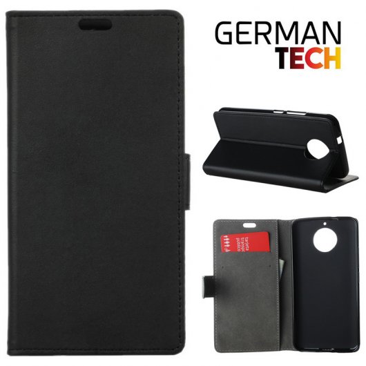 German Tech Funda Libro Negra para Motorola Moto G6