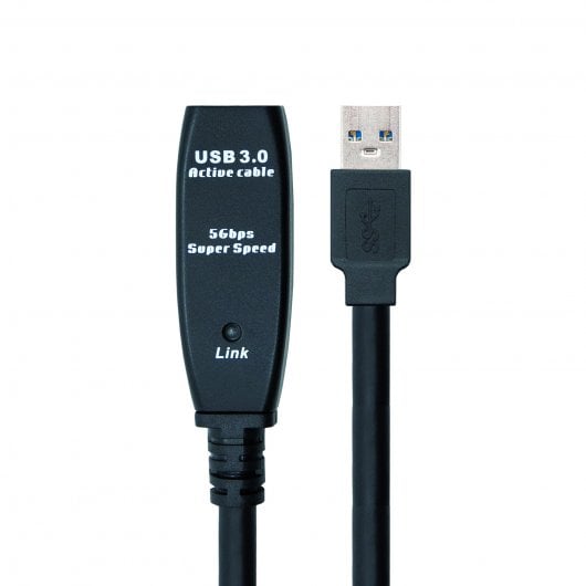 Nanocable Prolongador Amplificado USB 3.0 A/M-A/H 5m Negro