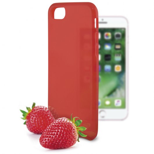 Ksix Flex Sense Funda Roja con Aroma Fresa para iPhone 6/6S/7/8