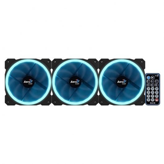 Aerocool Orbit RC Pack 3 Ventiladores RGB 120mm + Mando a Distancia