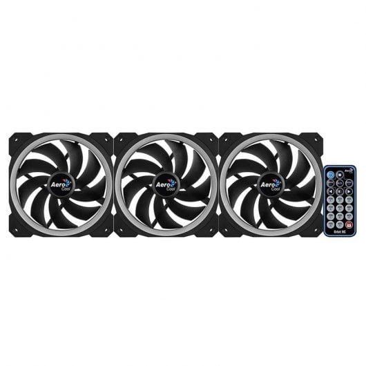 Aerocool Orbit RC Pack 3 Ventiladores RGB 120mm + Mando a Distancia