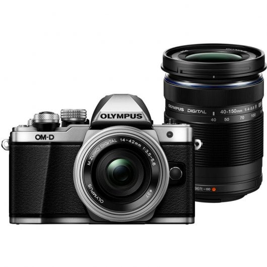 Olympus OM-D E-M10 Mark II Plata + 14-42 mm IIR + 40-150 mm II