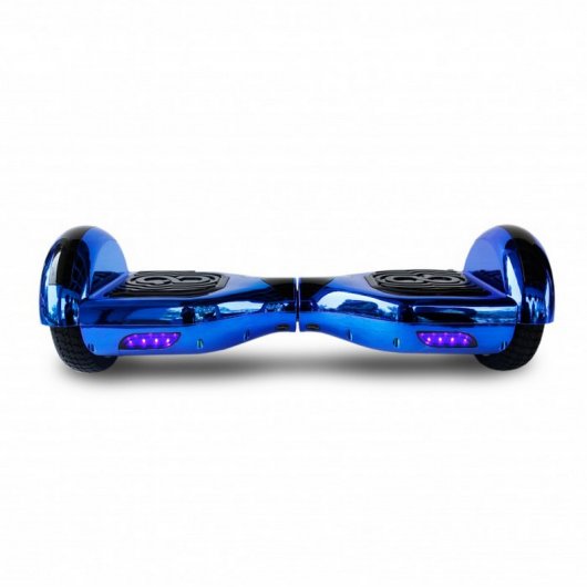Skateflash K6 Hoverboard Bluetooth Azul Cromada + Mala de Transporte