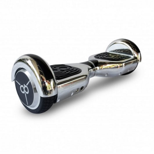 Skateflash K6 Hoverboard Bluetooth Plata Cromado Bolsa de Transporte PcComponentes