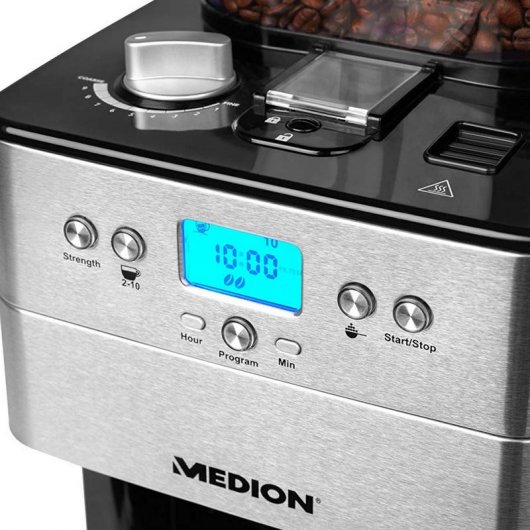 Medion MD 16893 Cafetera Eléctrica con Molinillo 1000W