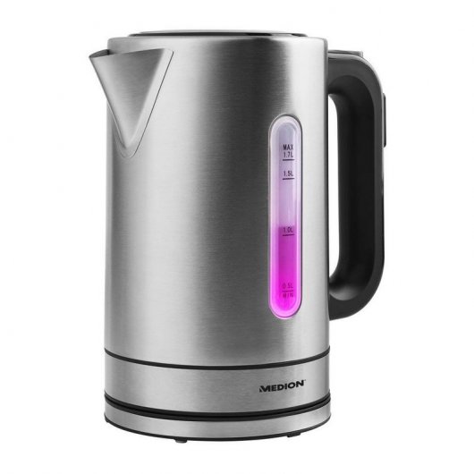Medion MD 17385 Hervidor de Agua Eléctrico 2200W Acero Inoxidable