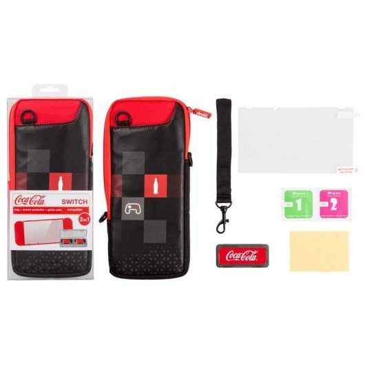 Indeca Kit Coca-Cola Protector 3 en 1 Nintendo Switch