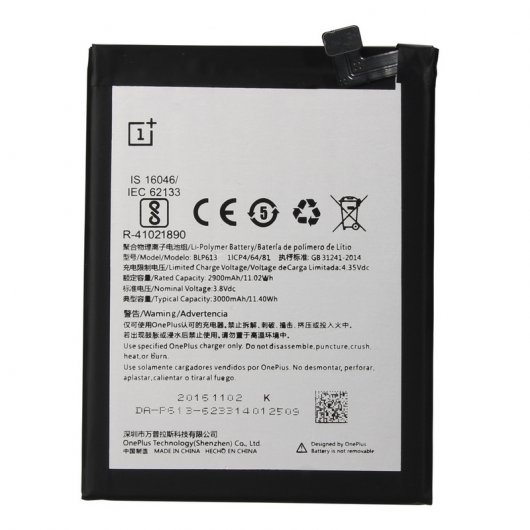 Batería Original para OnePlus 3 3000mAh