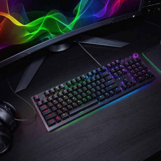 Razer Huntsman Elite Teclado Mecánico Gaming RGB Switches Optomecánicos Purple