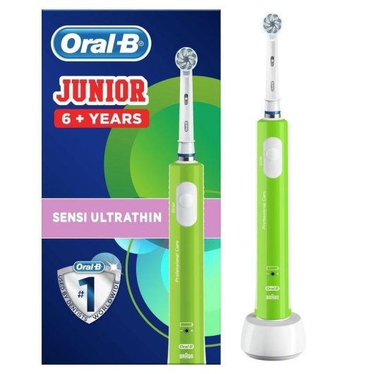 Escova de Dentes Elétrica Criança Oral-B Junior Verde 1 Cabeça Temporizador