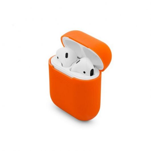 Unotec Funda Protectora de Silicona Naranja para AirPods
