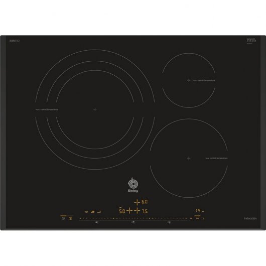 Balay 3EB977LT Placa de Inducción 70cm 3 Zonas Negra Biselada