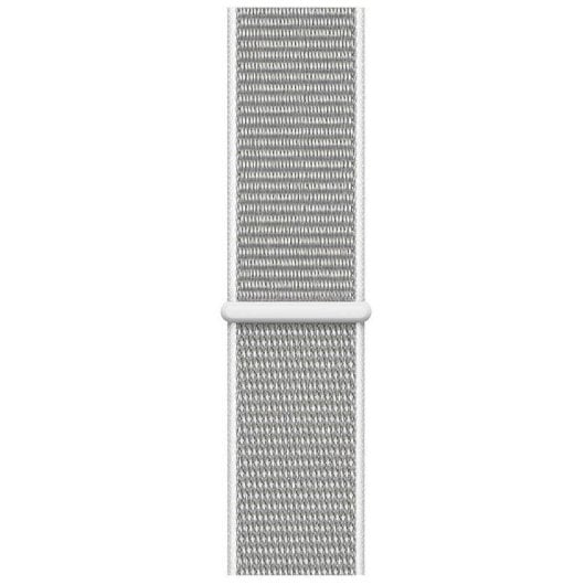 Apple Watch Series 4 GPS + Cellular 40mm OLED Aluminium Argent Bracelet Nylon Gris Taille Unique ECG Étanche 50m
