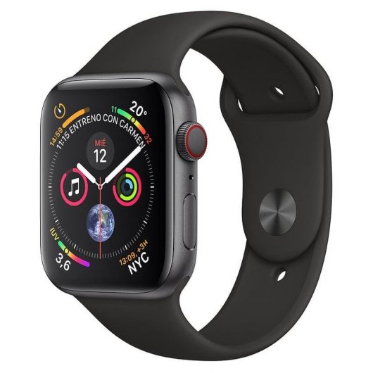 Apple Watch Series 4 GPS + Cellular 40mm Aluminio Gris Espacial con Correa Deportiva Negra
