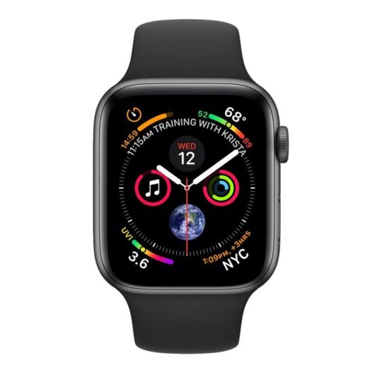 Apple Watch Series 4 GPS + Cellular 40mm Aluminio Gris Espacial con Correa Deportiva Negra