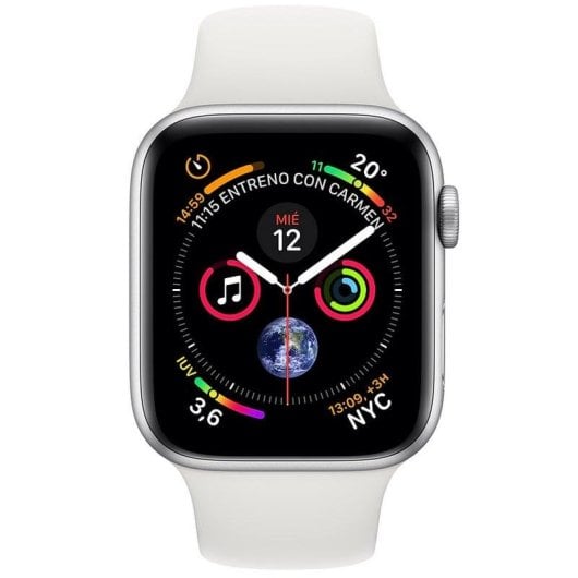 Apple Watch Series 4 GPS + Cellular 40mm OLED Acier Inoxydable Argent Blanc S/L Etanche 4G Pulsomètre