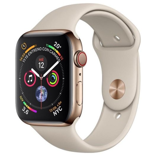 Apple Watch Series 4 GPS + Cellular 40mm Acero Inoxidable Dorado con Correa Deportiva Piedra