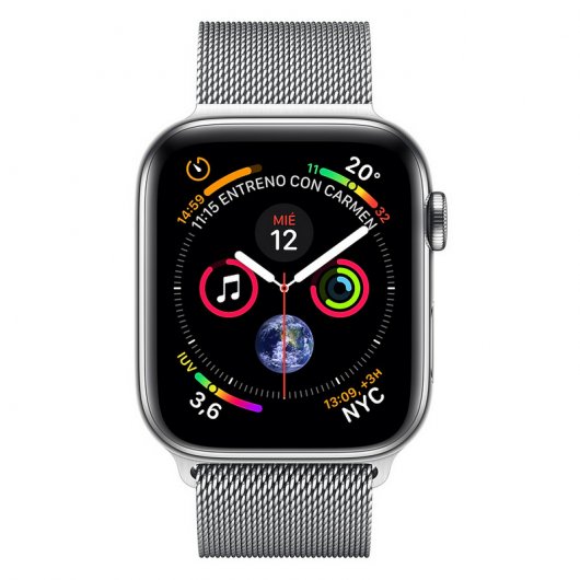Apple Watch Series 4 GPS + Cellular 44mm Acero Inoxidable Plata con Correa Milanese Plata