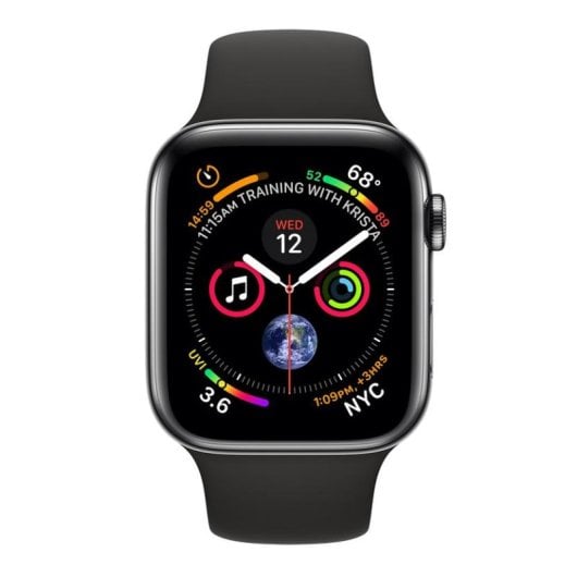 Apple Watch Series 4 GPS + Cellular 44mm Retina OLED Nero Acciaio Inox S/L Impermeabile 50m