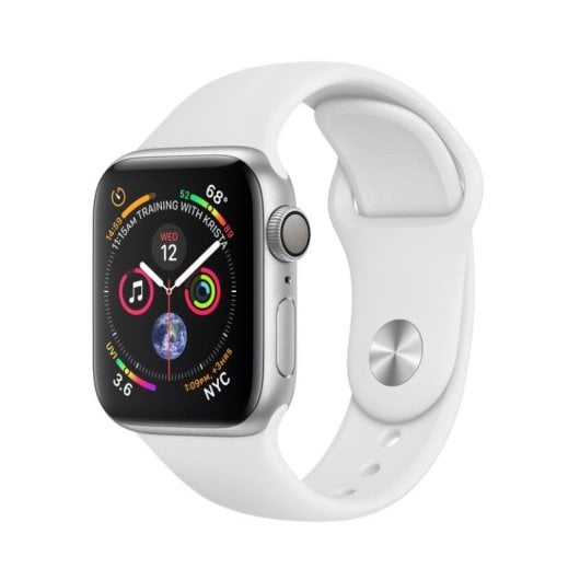 Apple Watch Series 4 GPS 40mm Aluminio Plata con Correa Deportiva Blanca